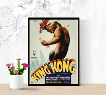 Load image into Gallery viewer, King Kong 1933 Classic Movie Poster Print