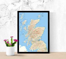 Load image into Gallery viewer, Scotland Map Poster