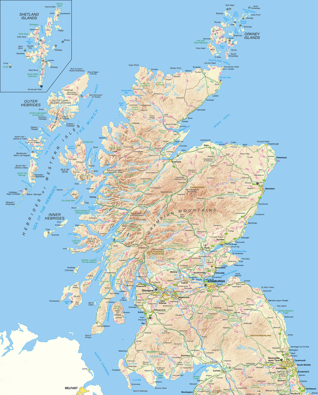 Scotland Map Poster