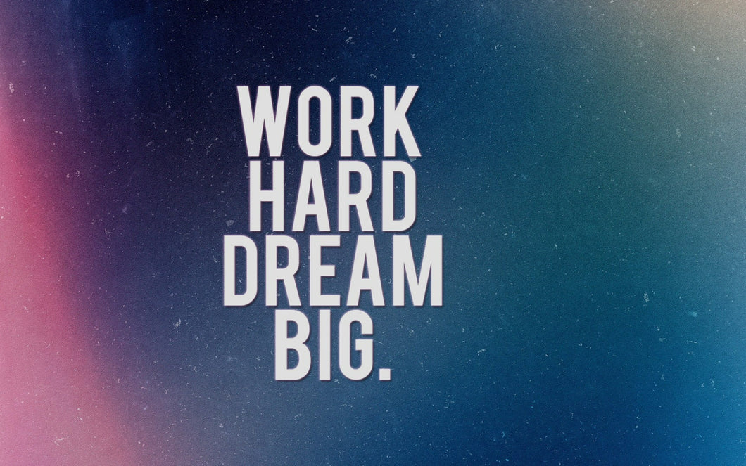 Work Hard Motivational Quote Poster