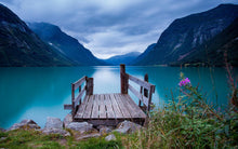 Load image into Gallery viewer, Mountains, Scenery, Water, Sky Poster
